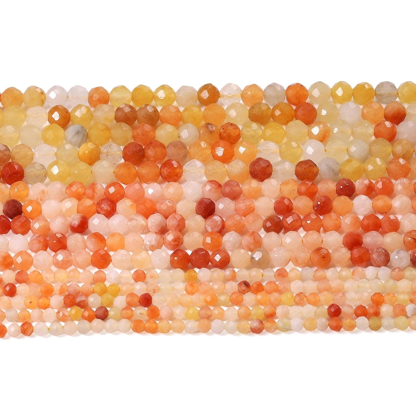 Song Xi 180pcs 2mm Natural Red Aventurine Gemstone Beads Faceted Round Loose Stone Beads for Jewelry Making (1 Strand)