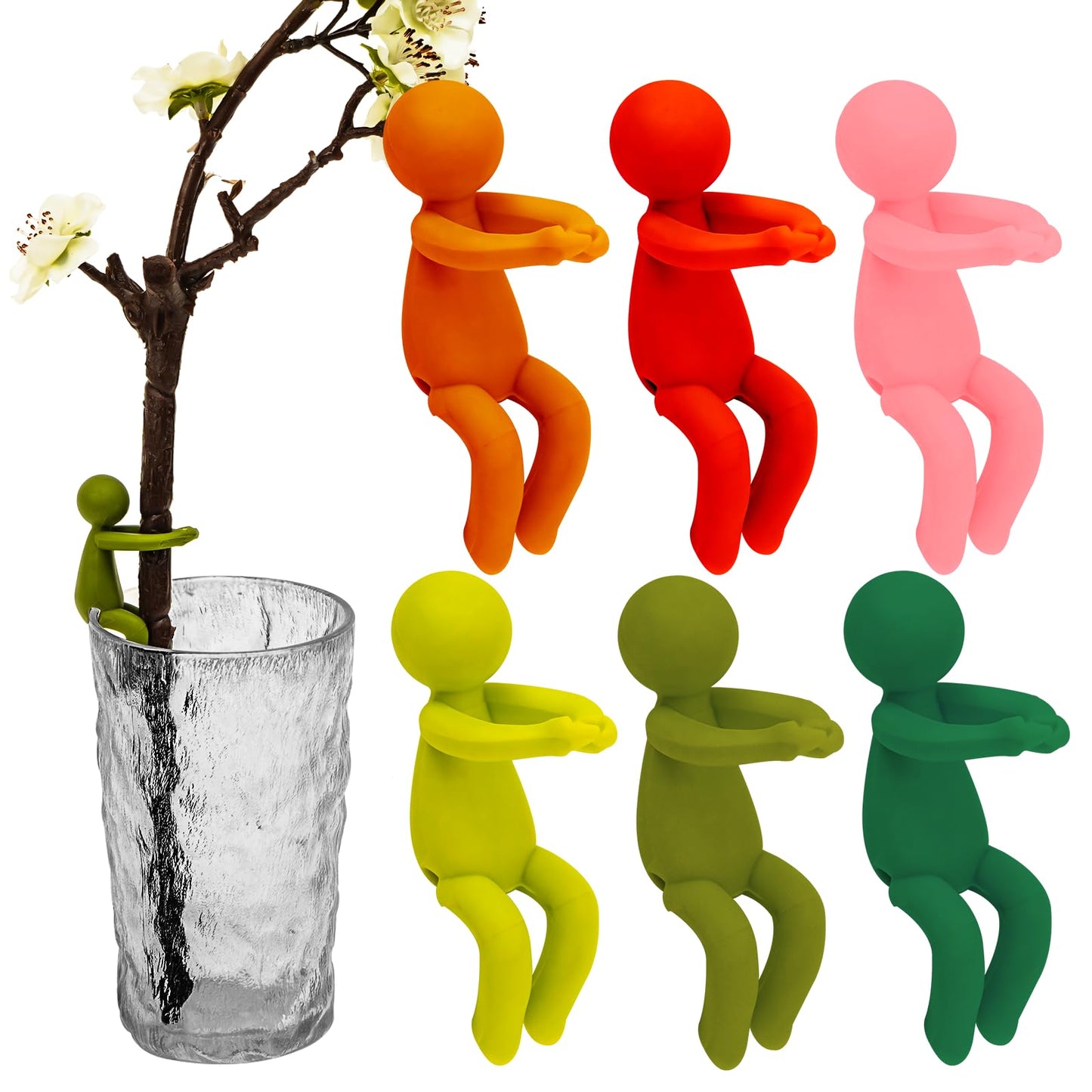 SINSETU 6 Pcs Plant Propagation Friends, Plant Propagation Buddy, Plant Cutting Holder for Shoots, Sprouts and Stems, Cute Plant Propagation Support Growth Tool for Indoor Garden