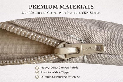Organic Cotton Canvas Dog Bed: Removable Cover, Natural Fill - Made in USA (Gray, X Small 18" x 6" inches)