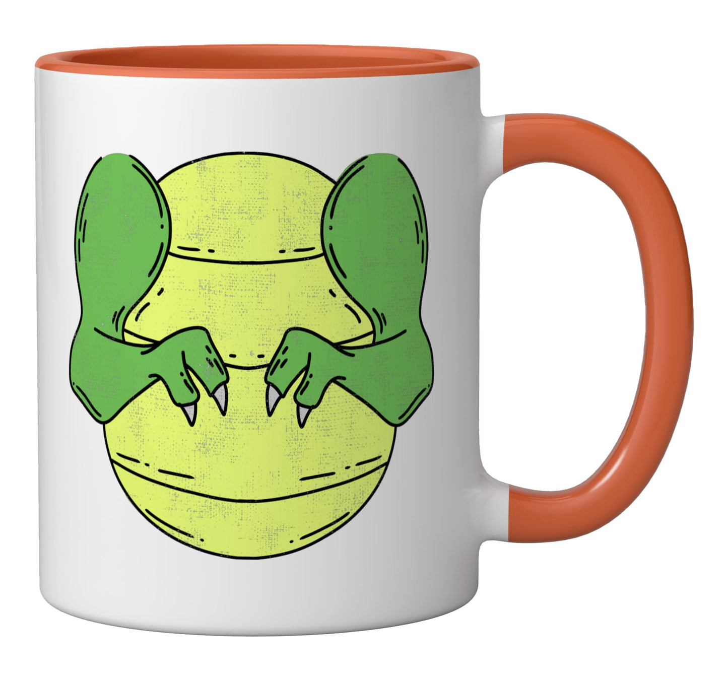 T-Rex Costume Halloween Ceramic Mug, Orange/White