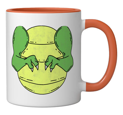 T-Rex Costume Halloween Ceramic Mug, Orange/White
