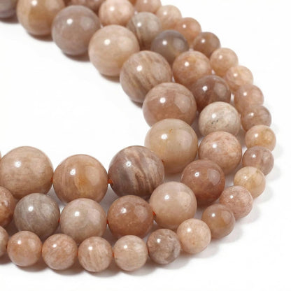 Yochus 45pcs Sunstone Beads，8mm Healing Power Natural Stone Round Loose Beads for Jewelry Making Earring Necklace DIY Crafts