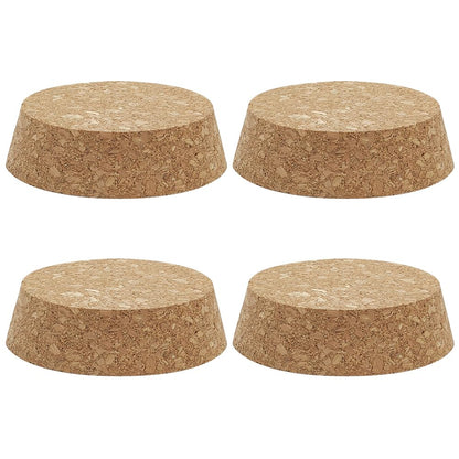 BENECREAT Cork Bottle Stoppers (4 Pack), Tapered Wine Corks for Decorative Bottles, Jars & Crafts, 3.5x3 inch