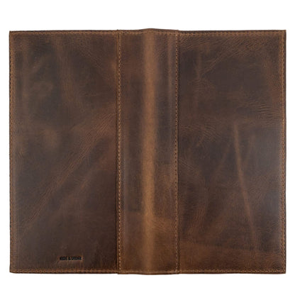 Hide & Drink, Fancy Check Presenter Handmade from Full Grain Leather, Bill Holder for Waiter/Waitress, Restaurant & Cafe Accessories :: Bourbon Brown