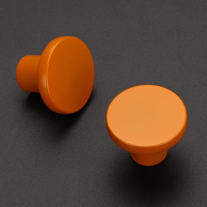 Ravinte 3 Pack Cabinet Knobs Orange Kitchen Cabinet Knobs Round Dresser Drawer Pulls Closet Door Pulls 1-1/5 Inch