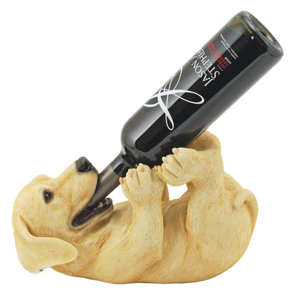 True Lab Playful Pup Bottle Holder for Kitchen Table, Wine Rack Countertop, Tabletop Wine Rack, Wine Bottle Holder Decorative, Wine Decor, Set of 1