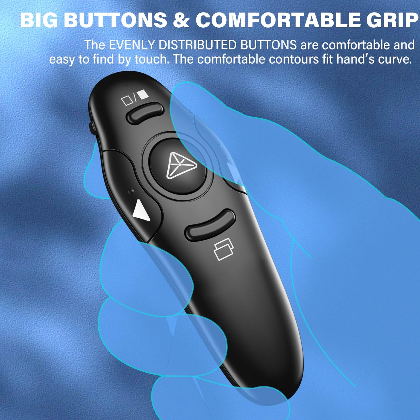 2-in-1 USB Type C Presentation Clicker Wireless Presenter Remote Clicker for PowerPoint Presentations with Clicker, RF 2.4GHz USB C PowerPoint Clicker Slide Advancer for Computer/Mac/Laptop