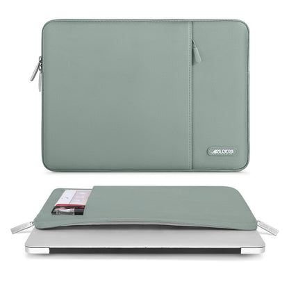 MOSISO Laptop Case 15 inch, 15 inch Laptop Sleeve Compatible with MacBook Air M5 A3448 M4 A3241 M3 A3114 M2 A2941 2026-2023, Dell XPS, Polyester Vertical Computer Sleeve Bag with Pocket, Antique Green