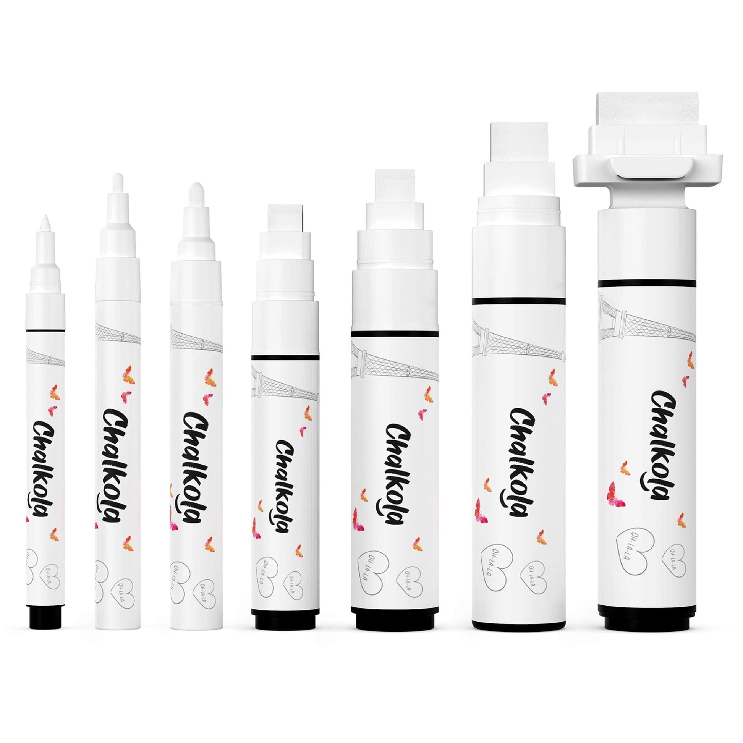 Chalk Bundle- 10 Neon 6mm + 7 White Variety Chalk Markers