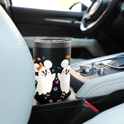 Disney Mickey and Minnie Cute Little Ghosts Halloween Heart Stainless Steel Insulated Tumbler