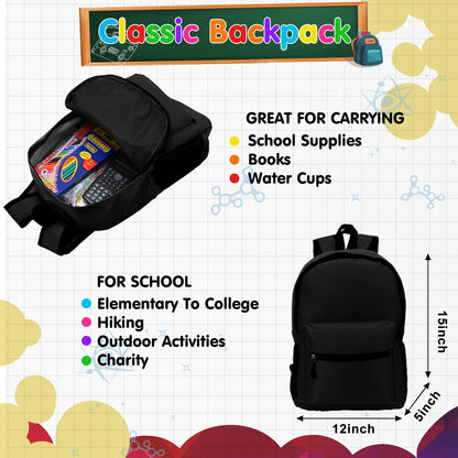 Gilprop 81 Pcs School Supply Kit with Backpack Back to School Supplies Bundle Bulk School Essentials for Elementary Middle High School Students Includes Folders Notebooks Pencils and More(Black)