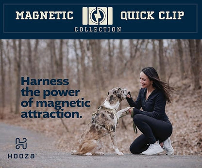 Quick Clip Dog Collar & Rope Leash Set, Red Large – Magnetic Buckle, Reflective