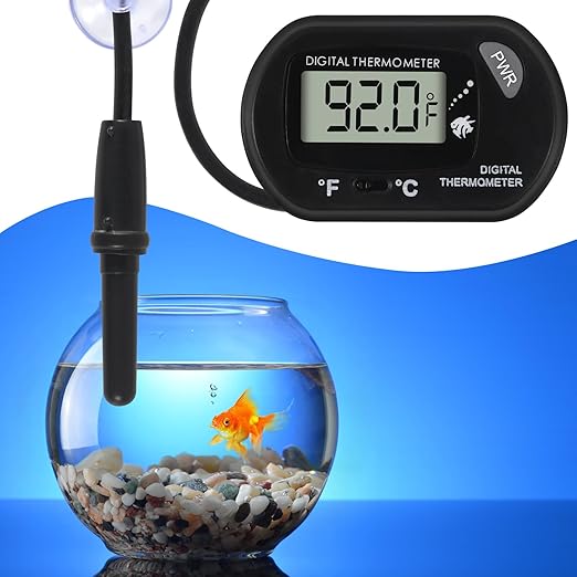 15Pcs Aquarium Thermometer Fish Tank Thermometer Reptile Fahrenheit Terrarium Water Temperature Indicator Test Digital with LCD Display Fahrenheit/Celsius