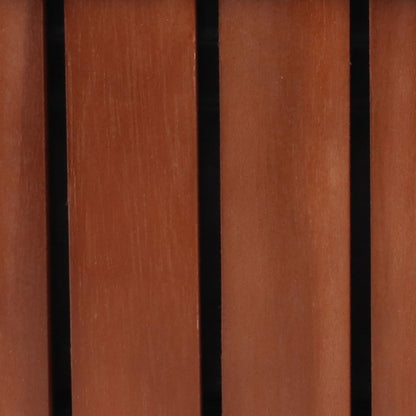Sunnydaze Slatted Rectangular Wood Planter Box with Powder-Coated Steel Frame - 24" Acacia Wood Planter with Removable Liner - 3.7 Gal Capacity