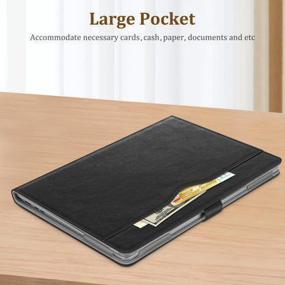 Fintie Sleeve Case for 15 Inch Microsoft Surface Laptop 6/5/4/3 (Model: 1872/1873/1953/1979), Premium PU Leather Protective Folio Book Cover with Large Pocket, Black