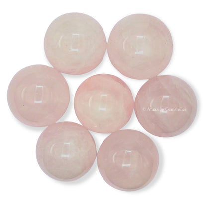 Amazing Gemstone Rose Quartz Crystal Ball - 1 Inches Crystal Sphere Meditation Balls for Witchcraft and Decorative Balls - Crystals and Healing Stones Beginners Gift (Pack of 1)