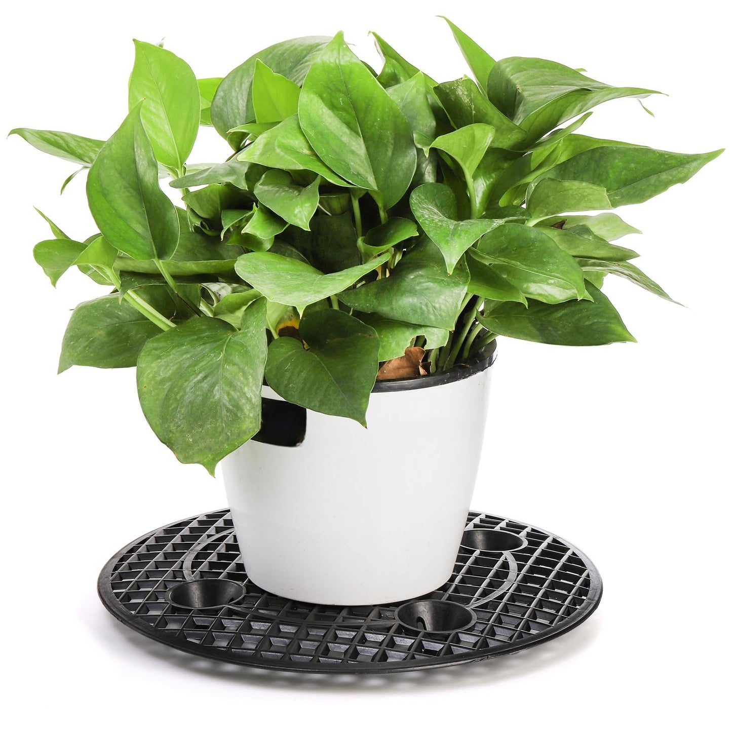 Tlence 15 PCS Plant Level Pot Elevator, 12 inch Plastic Potted Plant Stands, Large Patio Planter Riser Holder, Deck Floor Protector to Prevent Rot Damage, Plant Trivet for Indoor Outdoor Garden