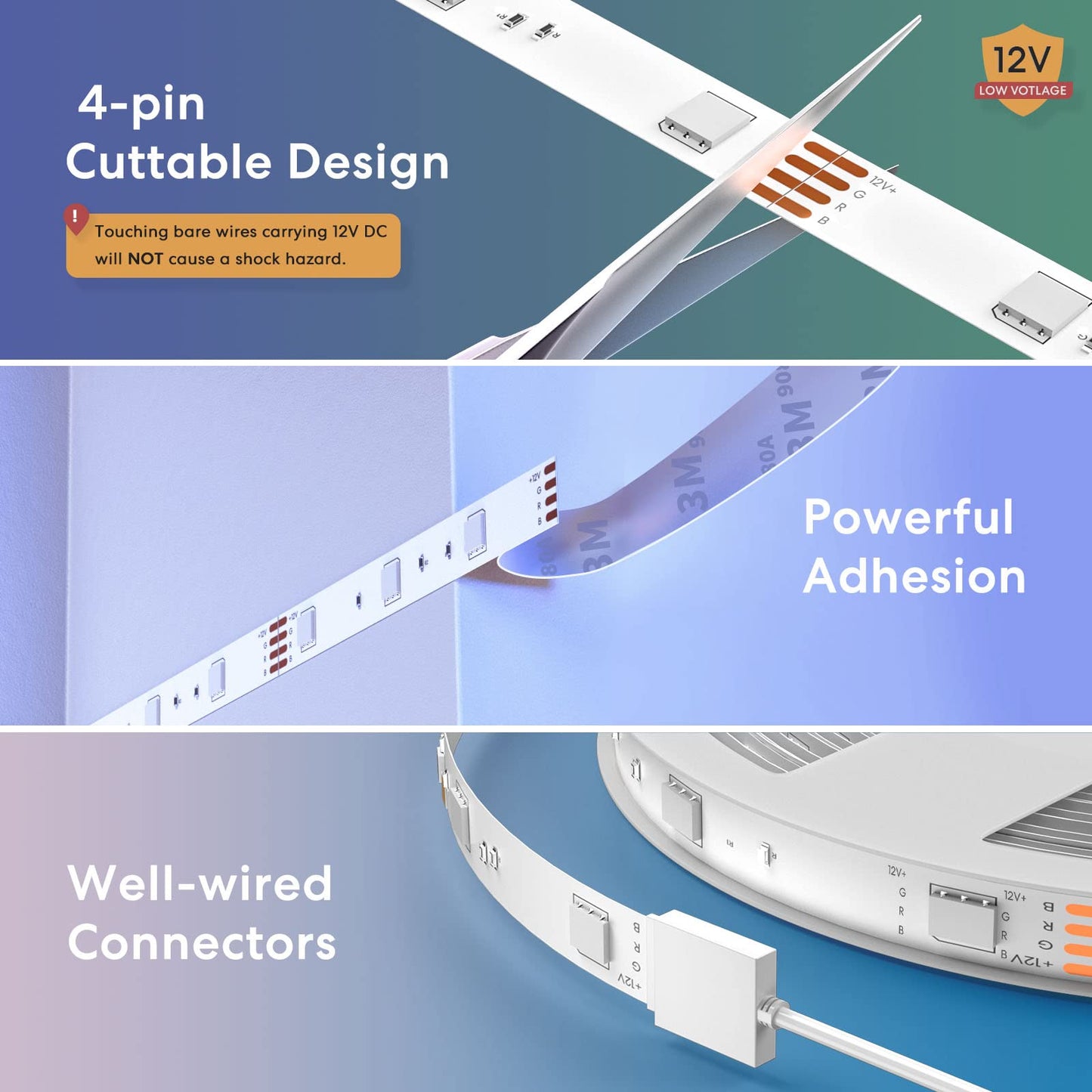 meross Smart LED Strip Lights Works with Apple HomeKit, 16.4ft WiFi RGB Strip, Compatible with Siri, Alexa&Google and SmartThings, App Control, Color Changing Led Strips for Bedroom, TV