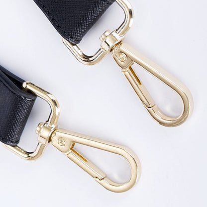 VanEnjoy Full Grain Leather Replacement Strap Cross Body Bag Crisscross Pattern Purse, 24'L1'w, Black(crisscross Pattern), Medium