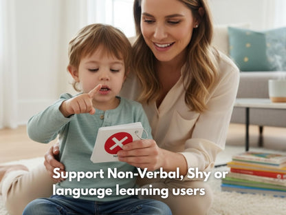 Plastic Communication Cards for Non Verbal Children and Adults with Autism, Speech Delay Visual aid