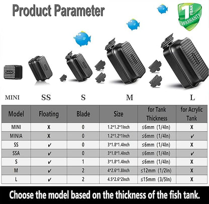 Carefree Fish Aquarium Super Strong Magnetic Cleaner for Glass Fish Tank Magnet Brush Algae Scrapers Floating