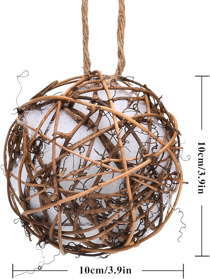 4Pcs Globe Hummingbird Nesters Material Holder, Full of Bird Nesting Materials, Design for Bird Lovers, Idea Bird Gifts in Outdoor Indoor Patio Garden
