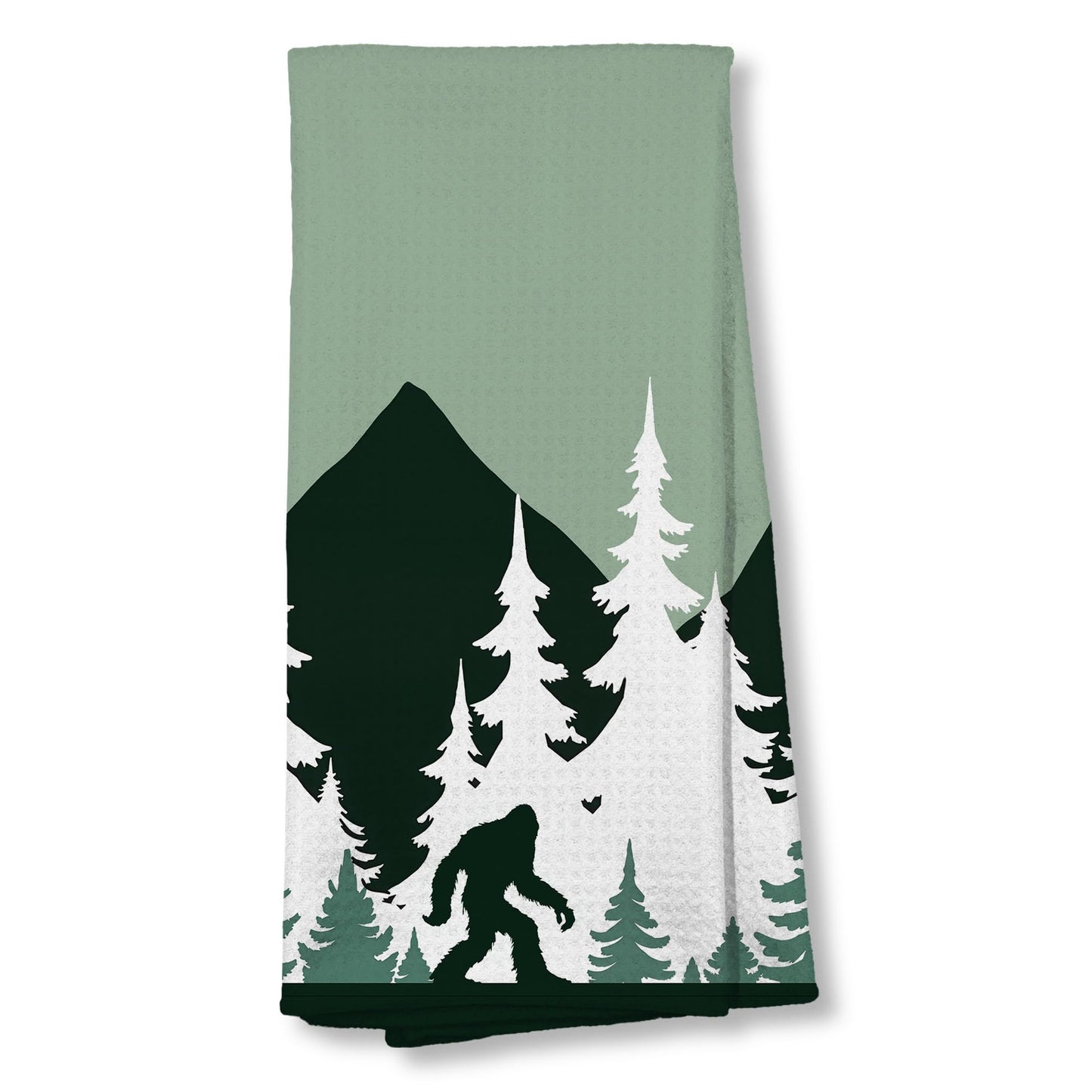 ZNGFON Funny Bigfoot Sasquatch Forest Kitchen Dish Tea Towels 16x24, Camper Decor Hand Towels for Bathroom, Camping Camper Bigfoot Gifts for Women,Big Foot Sasquatch Gifts