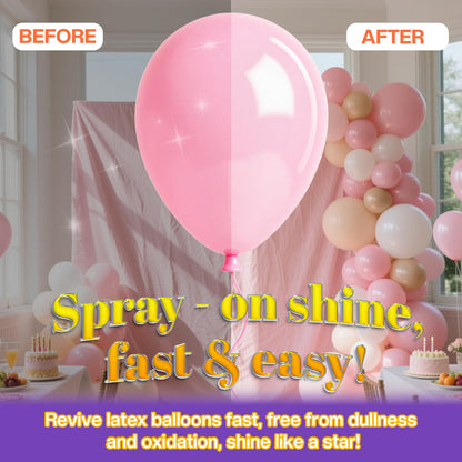 Balloon Shine Spray for Party : 15 oz Balloons Spray Silicone for Father's Day Halloween Birthday Decorations - Long Lasting Instant High Shine Waterproof for Outdoor Décor