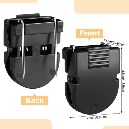 Feifeiya 25 Pcs Cubicle Clips Fabric Panel Cubicle Accessories Fabric Partition Panel Wall Clip Office Photos Wall for Notes Memos Standard Size, 40-Sheet Capacity (Black)