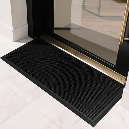 BEHERO Front Door Mat Outside Entrance, 36" x 17" Heavy Duty Rubber Outdoor Mats Enlarged for Entryway, Welcome Matt Outdoor, Dirt Trapping Waterproof