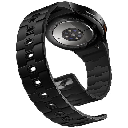 Bandletic Magnetic Silicone Band Compatible with Samsung Galaxy Watch 7 6 5 4 FE 40mm 44mm/for Galaxy Watch 6 4 Classic 43mm 47mm 42mm 46mm/Watch 5 Pro 45mm, 20mm No Gap Strap for Men Women, Black