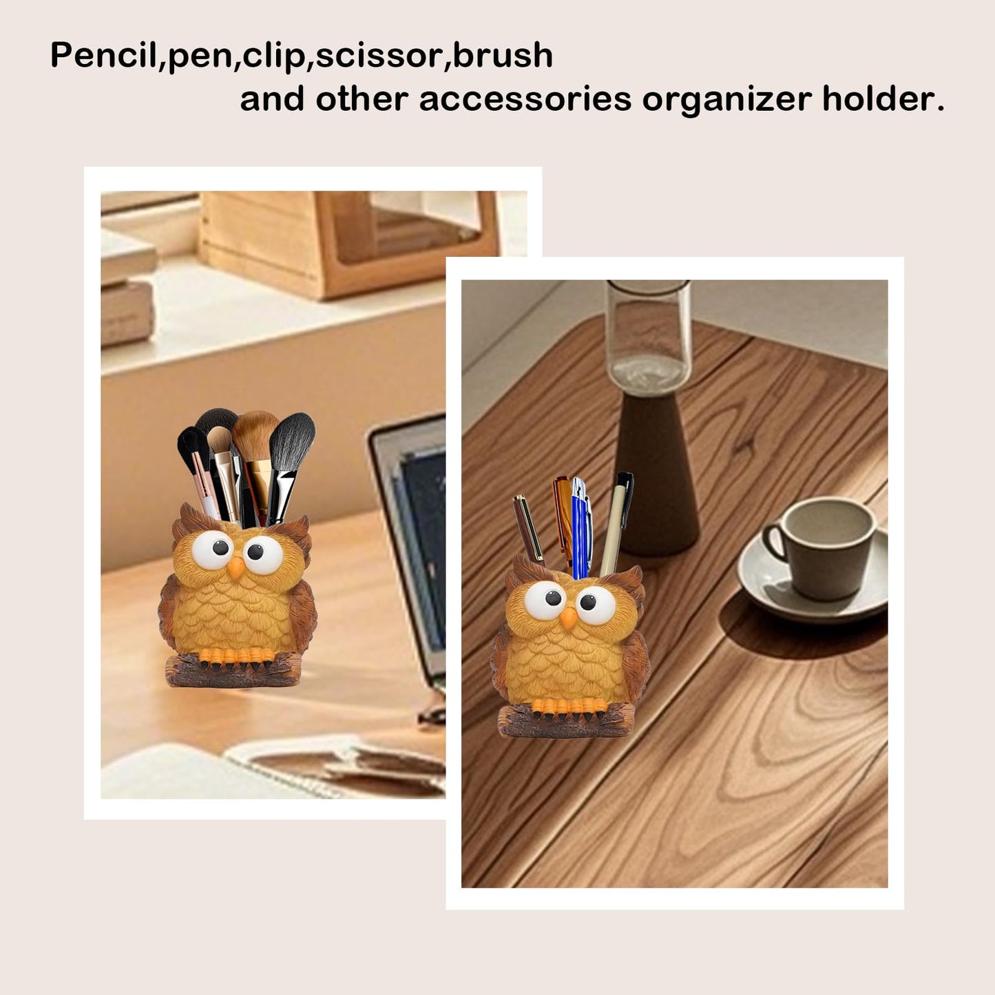 Qhzxcvlk Cute Resin Owl Succulent Pot - Indoor Plant Planter for Desktop, Windowsill, Home & OfficeDecor-Uniaue Gardenina Gift for Herbs and Flowers