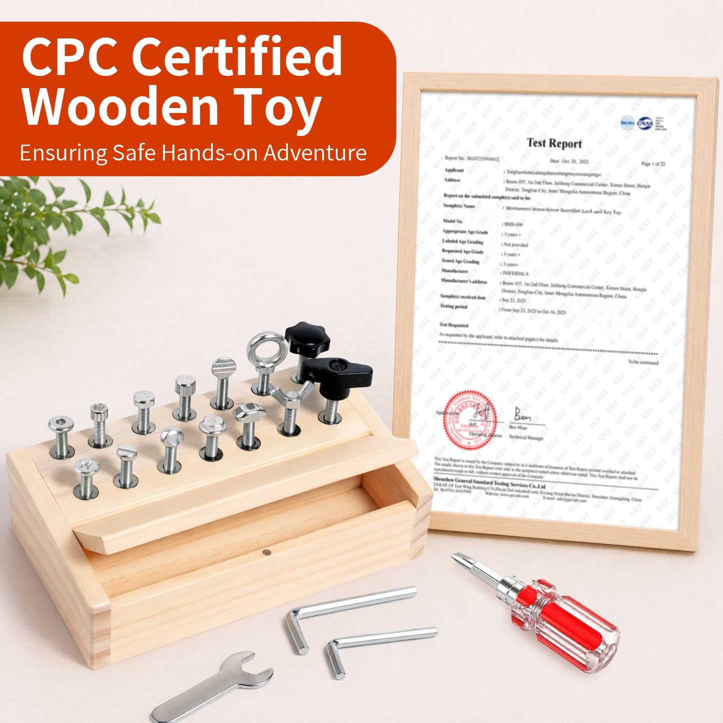 INIFEIDALA Kids Tool Set,Montessori Educational Toys for 3 4 5 Year Old,Montessori Screwdriver Board Set,Sensory Preschool Learning for Toddler Travel,Fine Motor Skills - STEM Toys