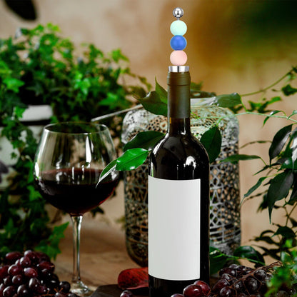 20 Pcs Beadable Wine Stoppers and Beadable Bottle Opener Set - 10 Reusable Decorative Wine Bottle Stoppers & 10 Alloy Openers for DIY Crafts, Wedding, Bar Party Favors, Holiday Gifts