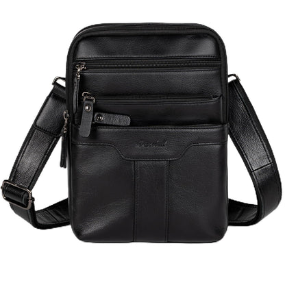 Ariscobull Leather Messenger Bag for Men, Small Leather Sling Shoulder Bag Messenger Pack for Men, Man Purse