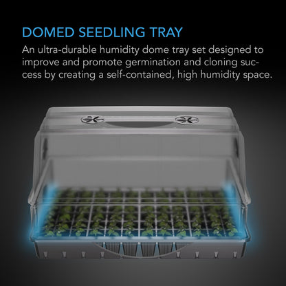 AC Infinity Large Humidity Dome, Heavy-Duty Germination Kit with 3 mm Thickest Clear Dome, Sturdy Drip Tray, 6x12 Cell Seedling Tray, Vented Height Extension Panels, for Seed Starting, Cloning Plants