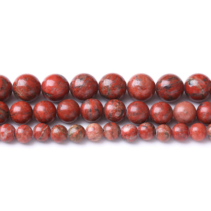 8MM Sesame Red Round Loose Beads Natural Gem Beads Crystal Energy Stone Beads for Jewelry Making DIY Bracelet Necklace
