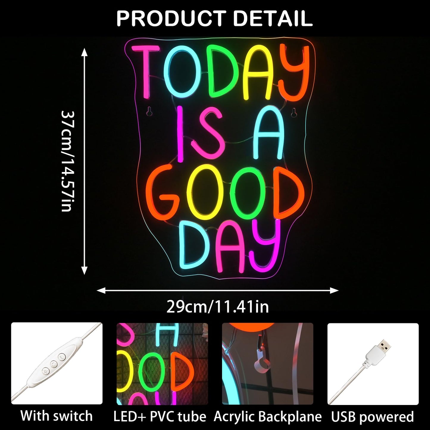Looklight Better Together Neon Sign,Neon Light for Wall Decor,Wedding Neon Sign,Warm White Led Neon Light USB Letters Neon Signs Led Signs for Wedding,Engagement Party,Birthday