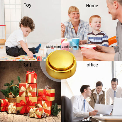 Jusocc Gold Recordable Button - Easy 30 Sec Talking Button Easy Button Answer Buzzers Custom Sound Button for Dogs Training Classroom Study Office Home Game