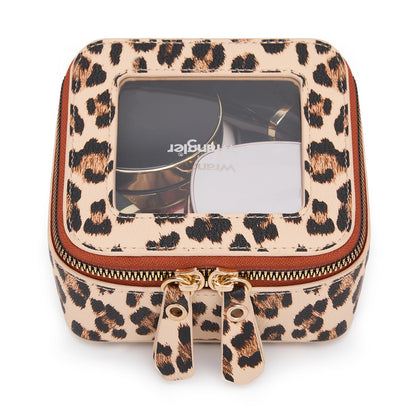 Montana West X Wrangler Clear Makeup Bag Travel Cosmetic Bag Portable Make Up Toiletry Organizer for Women Leopard