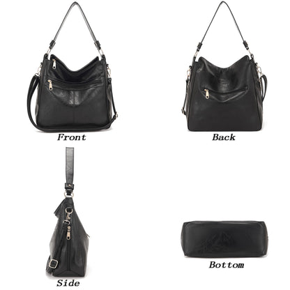 Purses For Women Handbags And Wallet Set Large Hobo Crossbody Bag Ladies Purse Totes 4 PCS Black