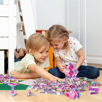 ekuzi Creative Building Blocks Set Compatible with Major Brands Classic, Includes Dual-Sided and Single-Sided Baseplates, Variety of Accessories to Spark Imagination