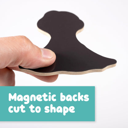 Spark & Wow Wooden Magnets | Dinosaurs | Magnets for Kids Ages 2+ | Open-Ended Play | Adhere to Fridges, Whiteboards and More