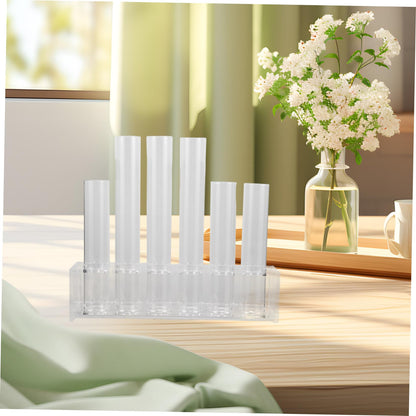 Parliky Glass Test Tube Propagation Station with Rack for Plant Display Simple Decorative Container for Home and Office for Small Terrarium Plants and Greenery