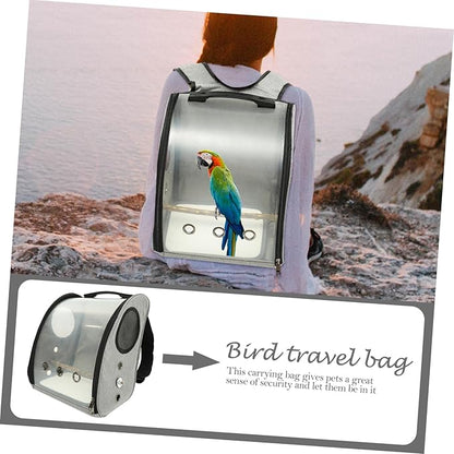 Parrot Carrier Bag Breathable Design Outdoor Bird Backpack for Travel Convenient Bird Perch and Comfortable Shoulder Straps for Hiking and Outings
