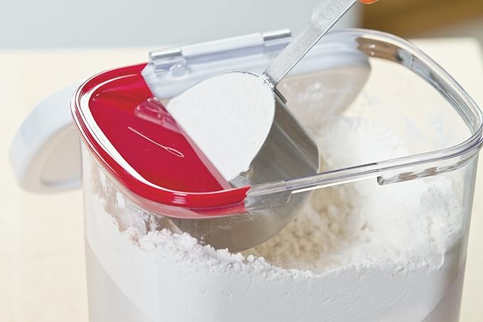 Progressive International PrepSolutions Flour Keeper – Airtight Storage Container for Flour, Sugar & Dry Goods, 5 lb Capacity, BPA-Free, Easy Pour Design (Pack of 6)