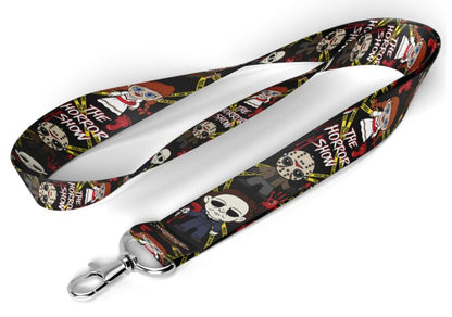 Pinstant Freddy Nightmare Elm Street Jason Friday 13th Halloween Michael Myers Horror Show Movie Film 17.7" Neck Lanyard Keychain Holder ID Badge Mobile Phone Pin Strap
