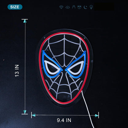 Spider neon sign for wall decor Anime Light Compatible with smart timing switch, 5V USB power supply Kids Bedroom Game Room Decoration(13x9.4 Inch)