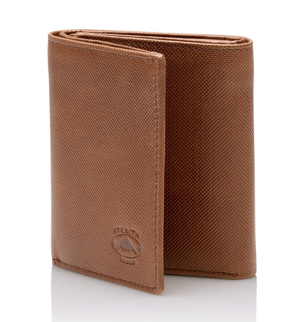 Stealth Mode Trifold Wallet for Men RFID Blocking – Genuine Napa Leather Extra Capacity Mens Wallet, 11 Card Slots, 3 ID Windows, Flip Out ID Holder, Large Tri Fold Leather Wallet for Men - Gift Ready