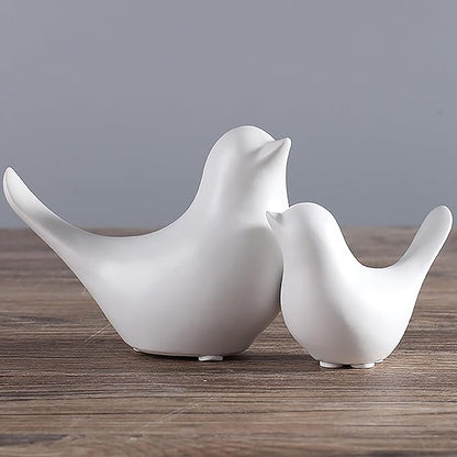 FANTESTICRYAN Small Animal Statues Home Decor Modern Style White Decorative Ornaments for Living Room, Bedroom, Office Desktop, Cabinets